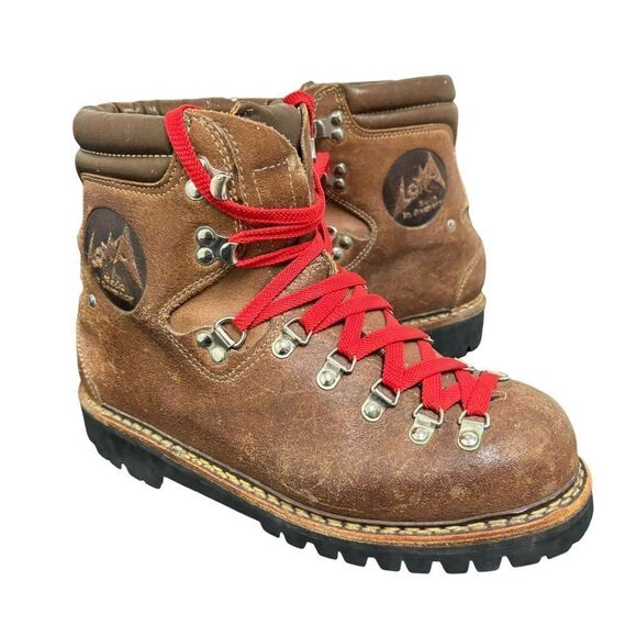 Men's Brown Hiking Boots with Red Laces - Picture 3 of 6